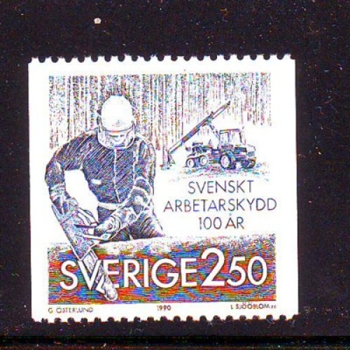 Sweden Sc  1809 1990  Industrial Safety stamp mint NH
