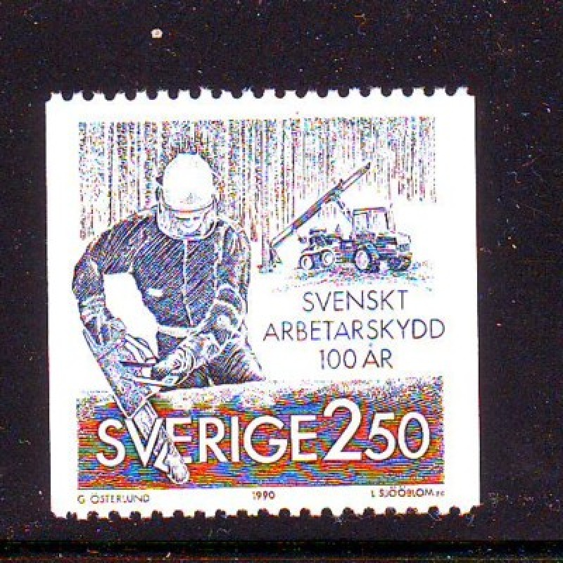 Sweden Sc  1809 1990  Industrial Safety stamp mint NH
