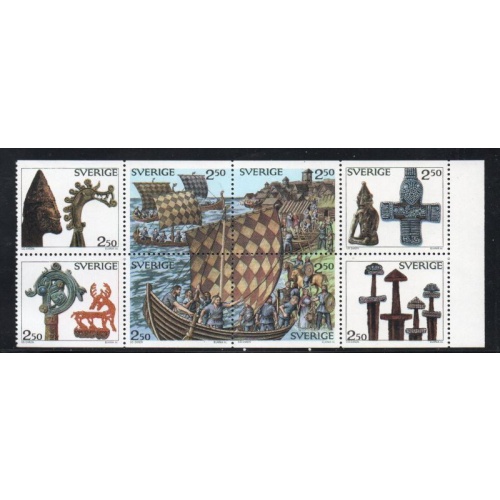 Sweden Sc 1801-1808 1990 Viking Heritage stamp set mint NH