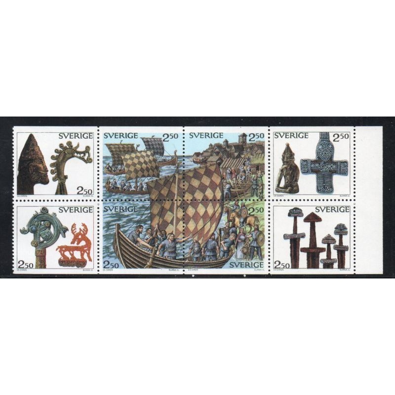 Sweden Sc 1801-1808 1990 Viking Heritage stamp set mint NH