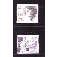 Sweden Sc 1849-1850 1990 Moa Martinson stamp set mint NH