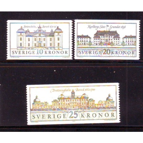 Sweden Sc 1874-1877 1991 Palaces stamp set mint NH
