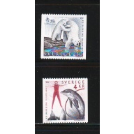 Sweden Sc 1887-1888 1991 Kolmarden Zoo stamp set mint NH
