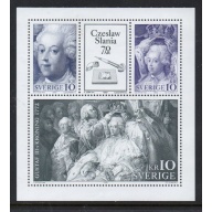 Sweden Sc  1906a 1991 70th Birthday Slania stamp booklet pane mint NH