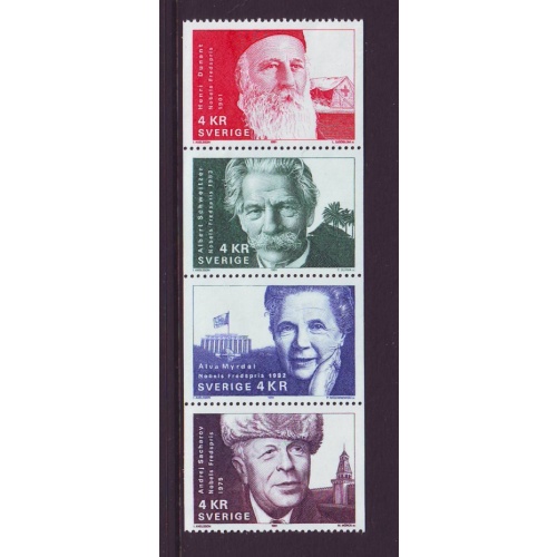 Sweden Sc 1914-1917 1991 Nobel Prize Winners stamp set  mint NH