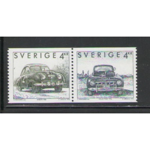 Sweden Sc 1973-1974 1992 1950 Cars  stamp set mint NH