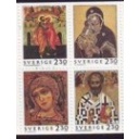 Sweden Sc 1979-1982 1992 Christmas, Paintings, stamp set mint NH