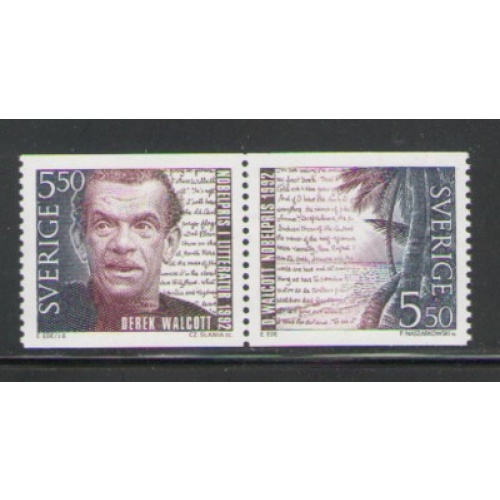 Sweden Sc 1983-1984 1992 Walcott, Nobel Winner, stamp set mint NH
