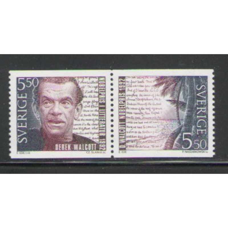 Sweden Sc 1983-1984 1992 Walcott, Nobel Winner, stamp set mint NH