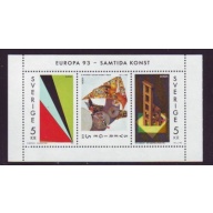 Sweden Sc 2017-2019 1993 Europa, Contemporary Art, stamp set mint NH