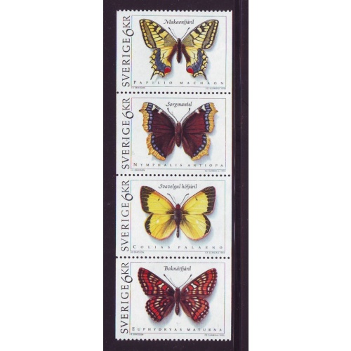 Sweden Sc 2020-2023 1993 Butterflies stamp set mint NH