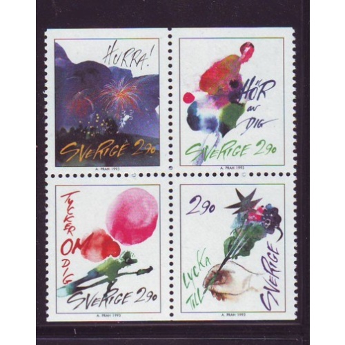 Sweden Sc 2024-2027 1993 Greetings stamp set mint NH