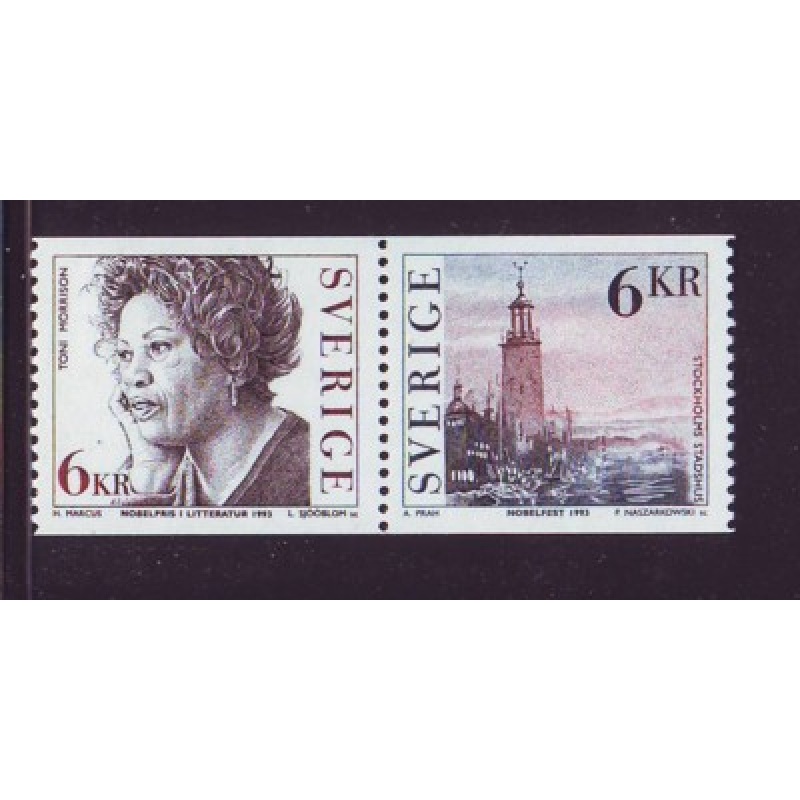 Sweden Sc  2040-2041 1994 Toni Morrison, Nobel Winner, stamp set mint NH