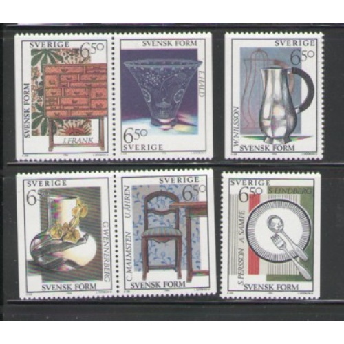 Sweden Sc 2076-2081 1994 Swedish Design stamp set mint NH
