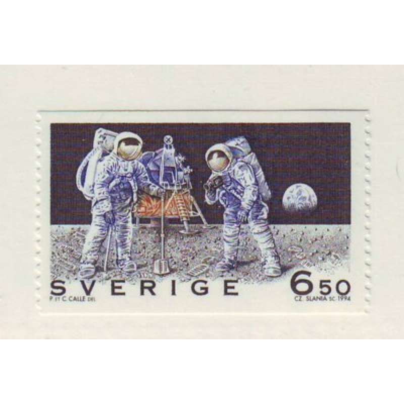 Sweden Sc 2083 1994 Moon Landing Anniversary stamp mint NH