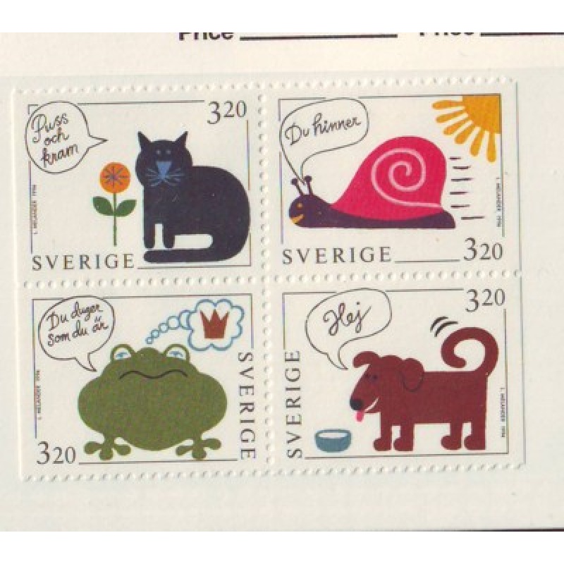 Sweden Sc  2084-2087 1994 Greetings stamp set  mint NH