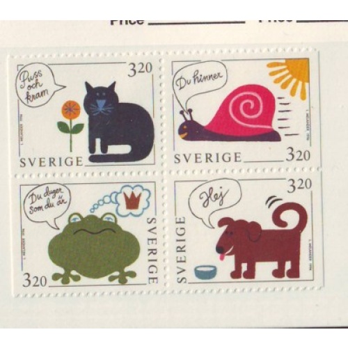 Sweden Sc 2084-2087 1994 Greetings stamp set mint NH