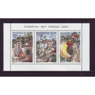 Sweden Sc 2090a 1994 Swedish Explorers stamp booklet pane mint NH