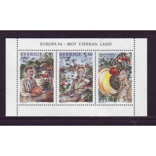 Sweden Sc 2090a 1994 Swedish Explorers stamp booklet pane mint NH