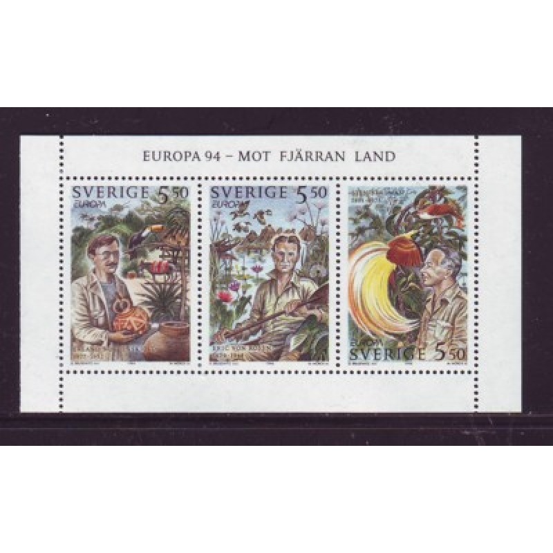 Sweden Sc 2090a 1994 Swedish Explorers stamp booklet pane mint NH