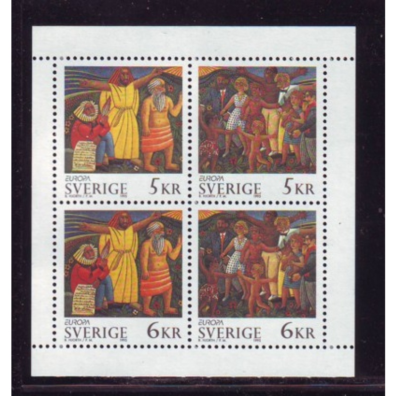 Sweden Sc 2116-2119 1995 Europa, Wood Sculptures, stamp set mint NH