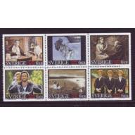 Sweden Sc 2138-2143 1995 Movies Anniversary stamp set mint NH