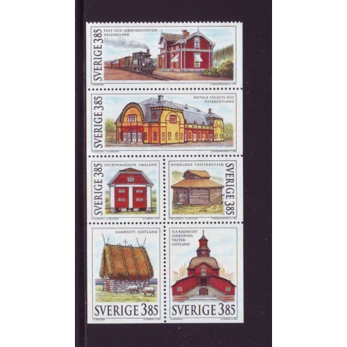 Sweden Sc 2168-2173 Historic Buildings stamp set mint NH