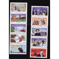 Sweden Sc  2300-2309 1998 Millennium stamp set mint NH