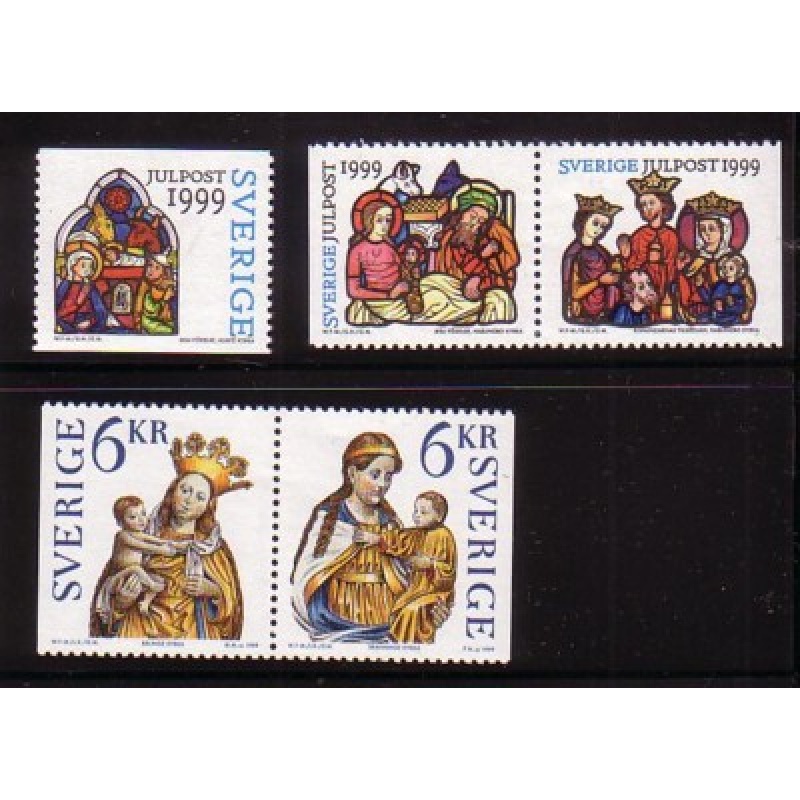 Sweden Sc  2360-2364 1999 Christmas stamp set mint NH