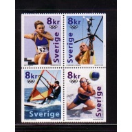 Sweden Sc  2395 2000 Sydney Olympics stamp block of 4  mint NH