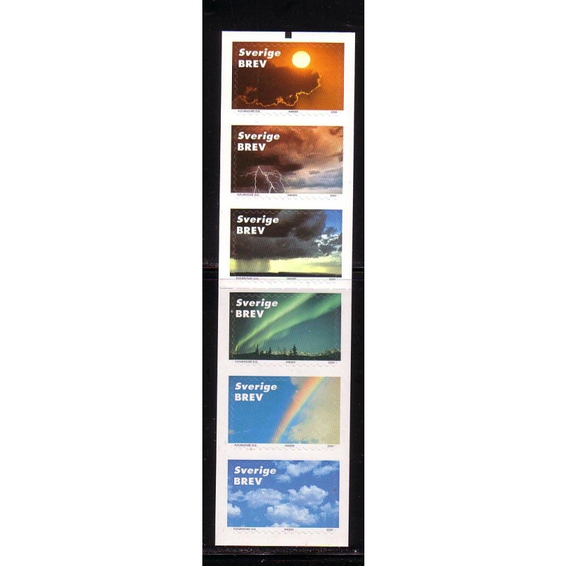 Sweden Sc  2396 2000 Sky Conditions booklet pane of 6 mint NH