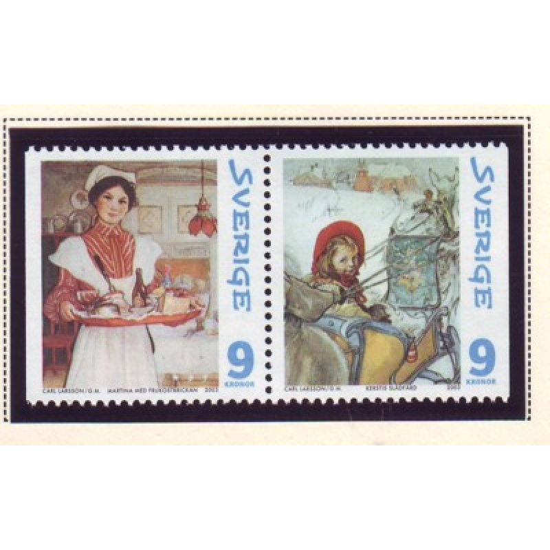 Sweden Sc  2471 2002 Christmas at Sundborn by Larsson stamp mint NH
