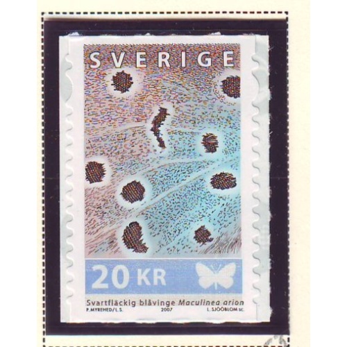 Sweden Sc  2553 2007 20 kr Butterfly Wings stamp mint NH