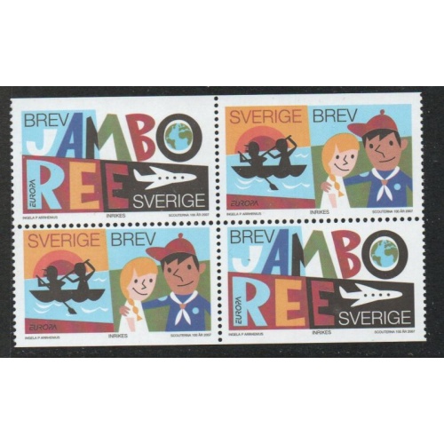 Sweden Sc 2558c 2007  Scouting Anniversary Booklet Pane mint NH