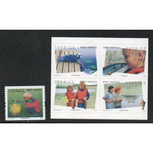 Sweden Sc 2562-2563 2007  Children Fishing stamp set mint NH