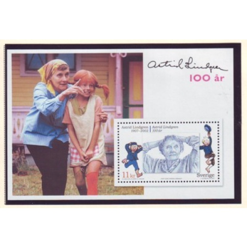 Sweden Sc 2572 2007  Lindgren stamp sheet  mint NH