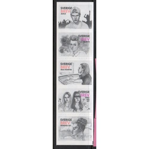 Sweden Sc  2742 2015 Popular Music  stamp set mint NH