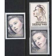Sweden Sc  2756-2758 2015 100th Anniversary Birth of Bergman stamp set mint NH