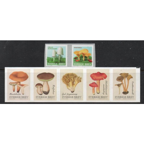 Sweden Sc  2759-2761 2015 Mushrooms stamp set mint NH