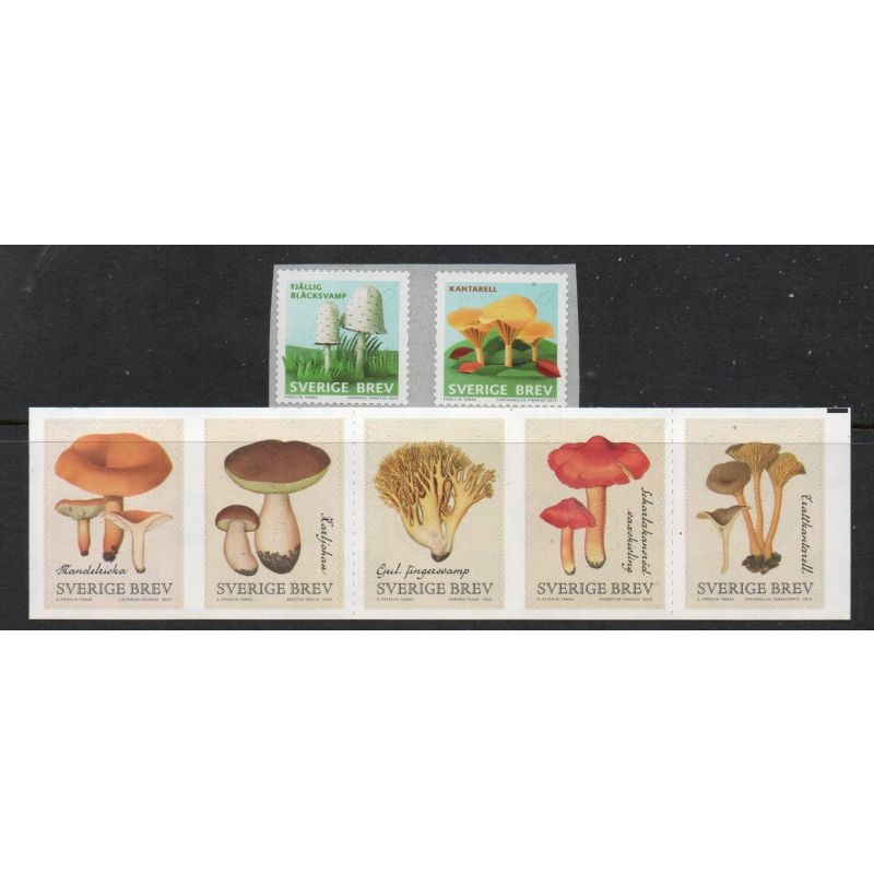 Sweden Sc  2759-2761 2015 Mushrooms stamp set mint NH