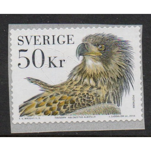 Sweden Sc  2767 2016  50 kr White Tailed Eagle stamp mint NH