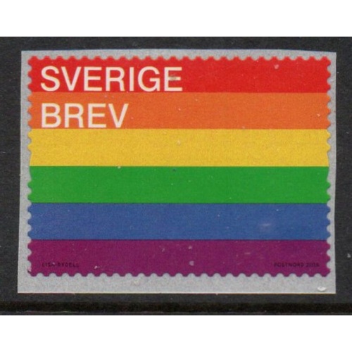 Sweden Sc  2774 2016  Rainbow Flag stamp mint NH