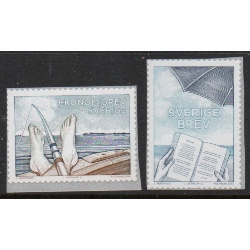 Sweden Sc  2775-2776 2016 Vacation Activities stamp set mint NH