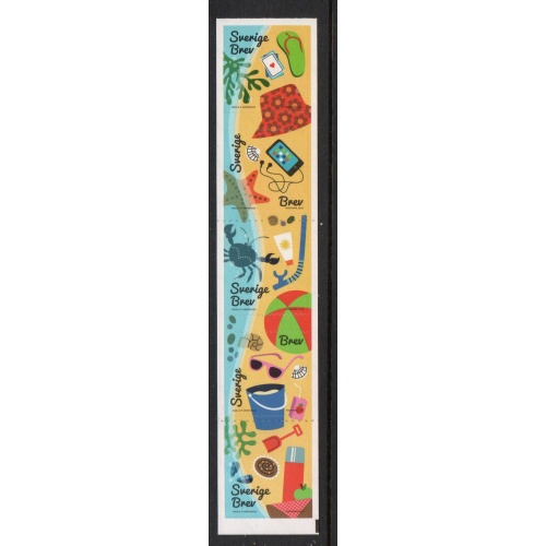 Sweden Sc  2777 2016 Beach Vacation Items stamp set mint NH