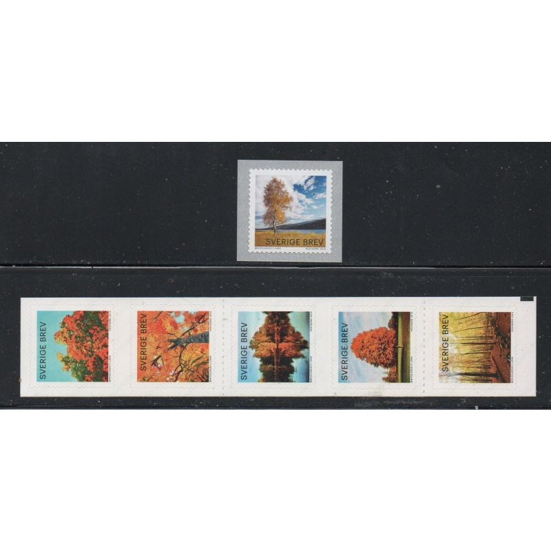 Sweden Sc  2784-2785 2016 Autumn Trees stamp set mint NH