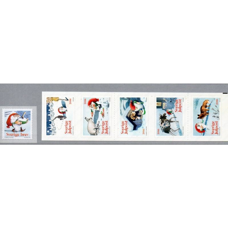 Sweden Sc  2789-2790 2016 Christmas stamp sheet mint NH