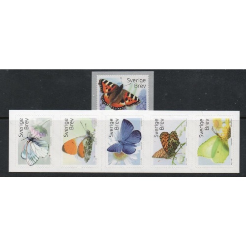 Sweden Sc 2794-2795 2017 100kr Butterflies stamp set mint NH