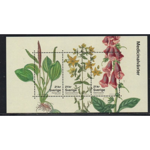 Sweden Sc 2806 2017 Medicinal Plants stamp sheet mint NH