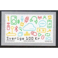 Sweden Sc 2807 2017 100kr Digital Innovations stamp mint NH