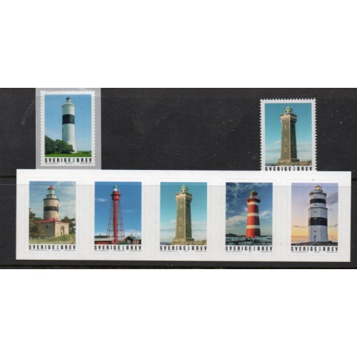 Sweden Sc 2813-2815 2018 Lighthouses stamp set  mint NH